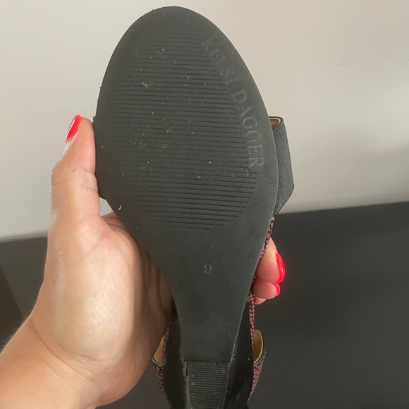 Kelsi Dagger Elin Open Toe Wedge Sandals, Sz 9 - Picture 3 of 6